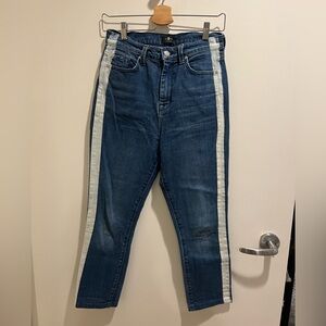 7 For All Mankind Women's Ankle Jeans with White Stripe